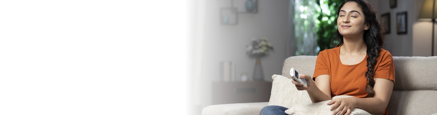 Woman relaxing on a couch