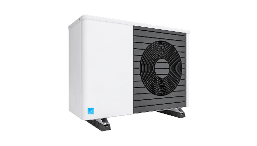 Air source heat pump outdoor unit for energy-efficient home heating and cooling upgrades.