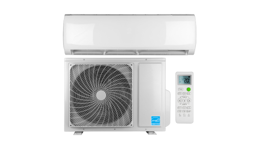 Ductless mini-split heat pump system for energy-efficient home heating and cooling upgrades.